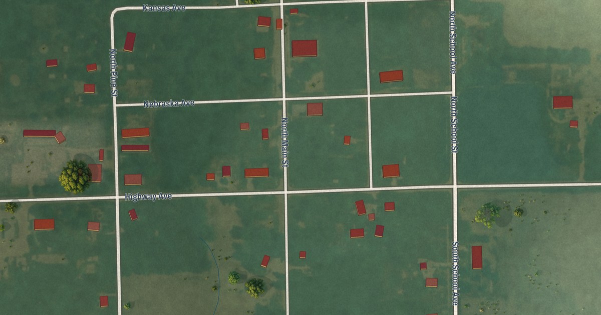 Map of Mahaska, Kansas in 2026