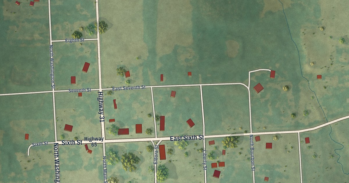 Map of Mapleton, Kansas in 2026