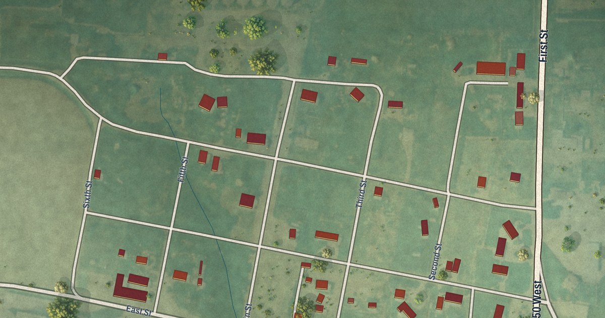 Map of Menlo, Kansas in 2026