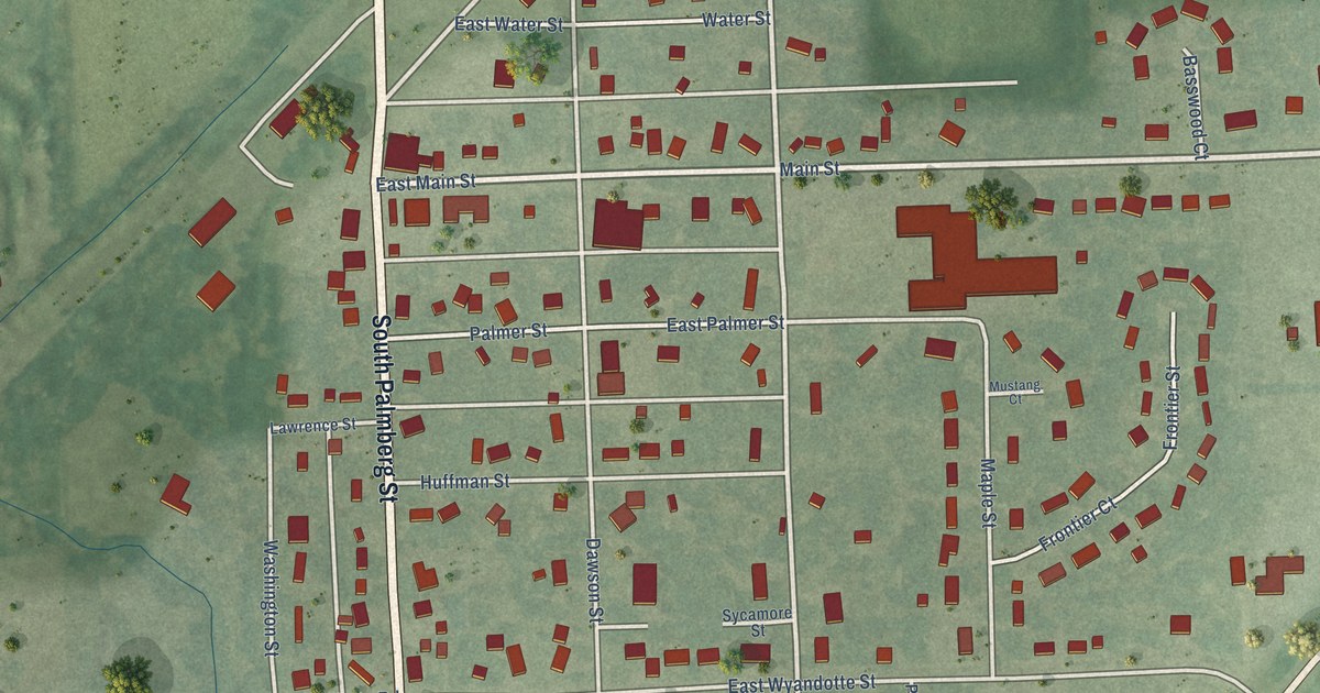 Map of Meriden, Kansas in 2026