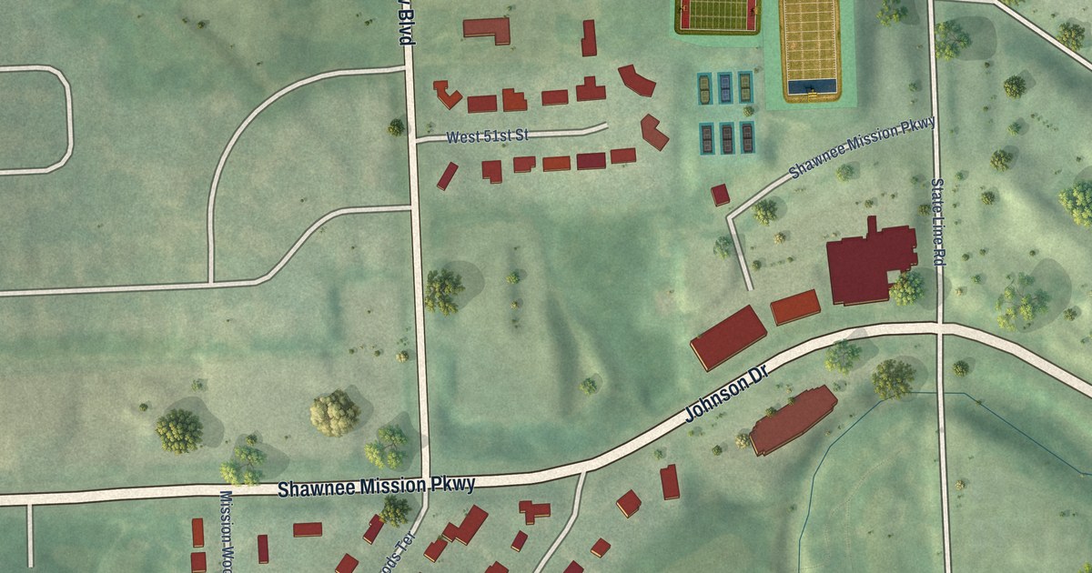 Map of Mission Woods, Kansas in 2026