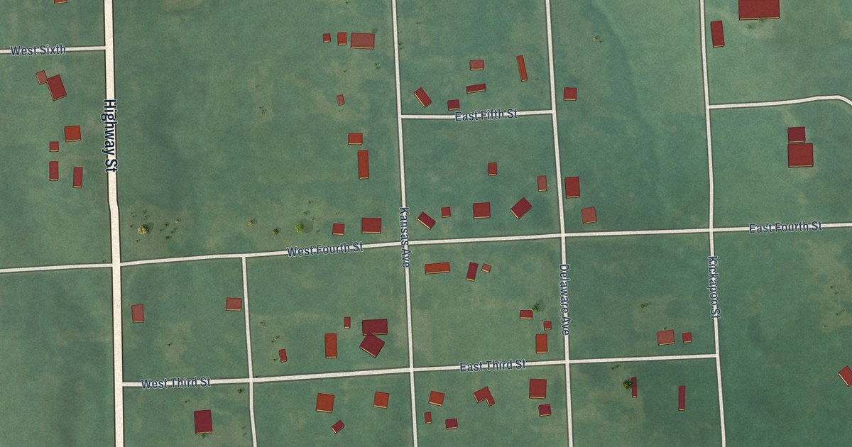 Map of Muscotah, Kansas in 2026