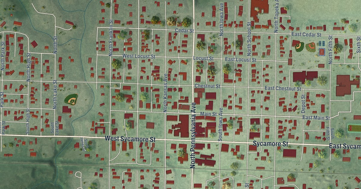 Map of Ness City, Kansas in 2026