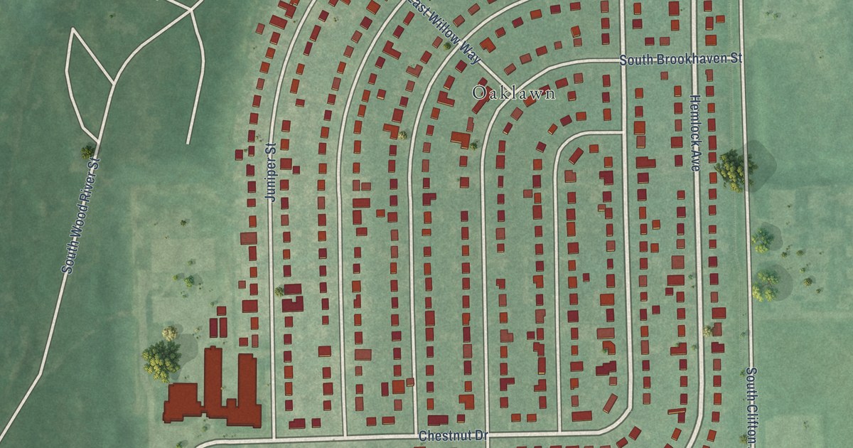 Map of Oaklawn-Sunview, Kansas in 2026