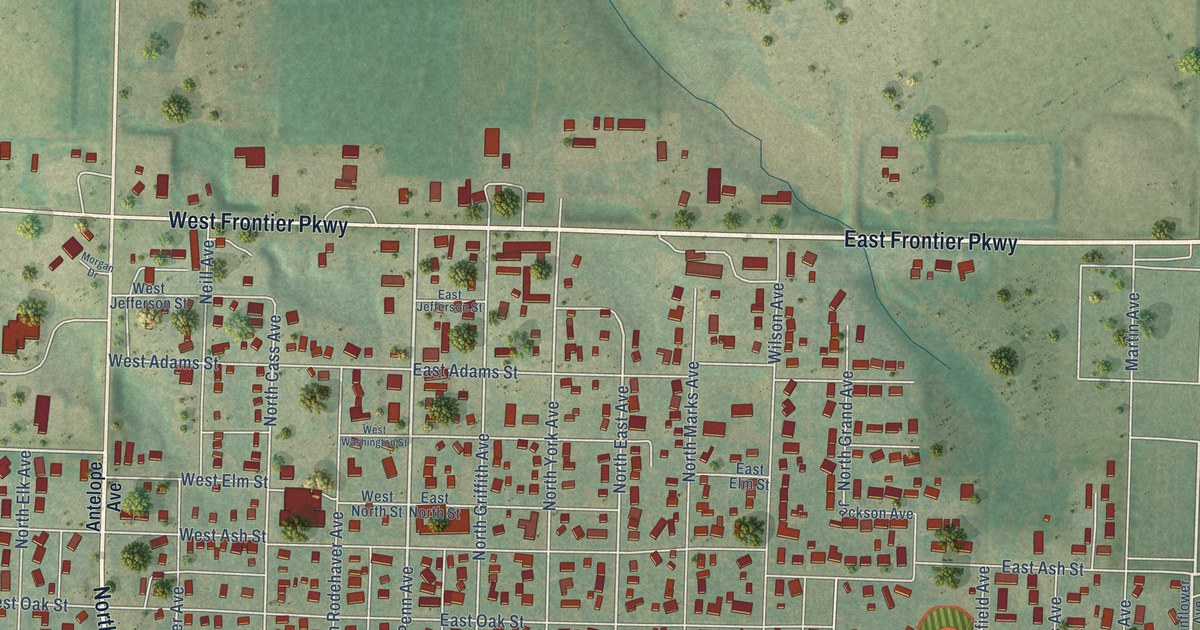 Map of Oberlin, Kansas in 2026