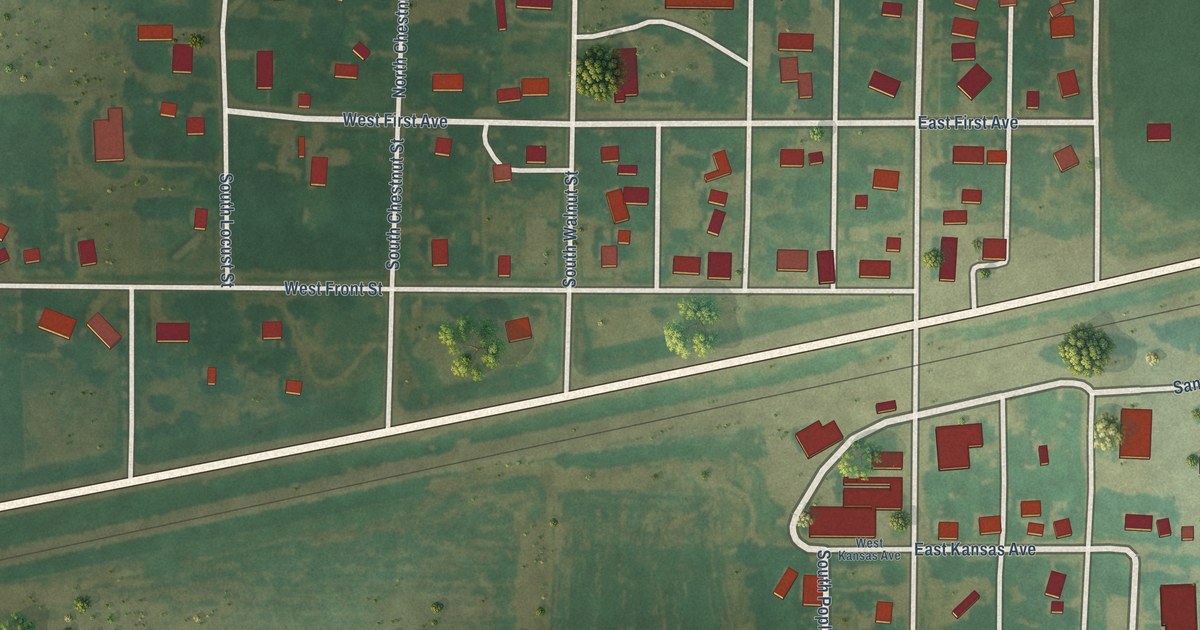 Map of Offerle, Kansas in 2026
