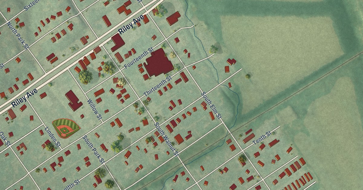 Map of Ogden, Kansas in 2026