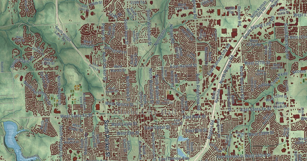 Map of Olathe, Kansas in 2026