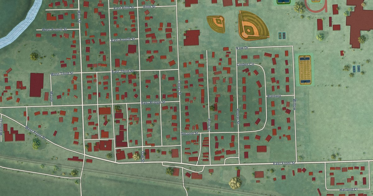 Map of Perry, Kansas in 2026