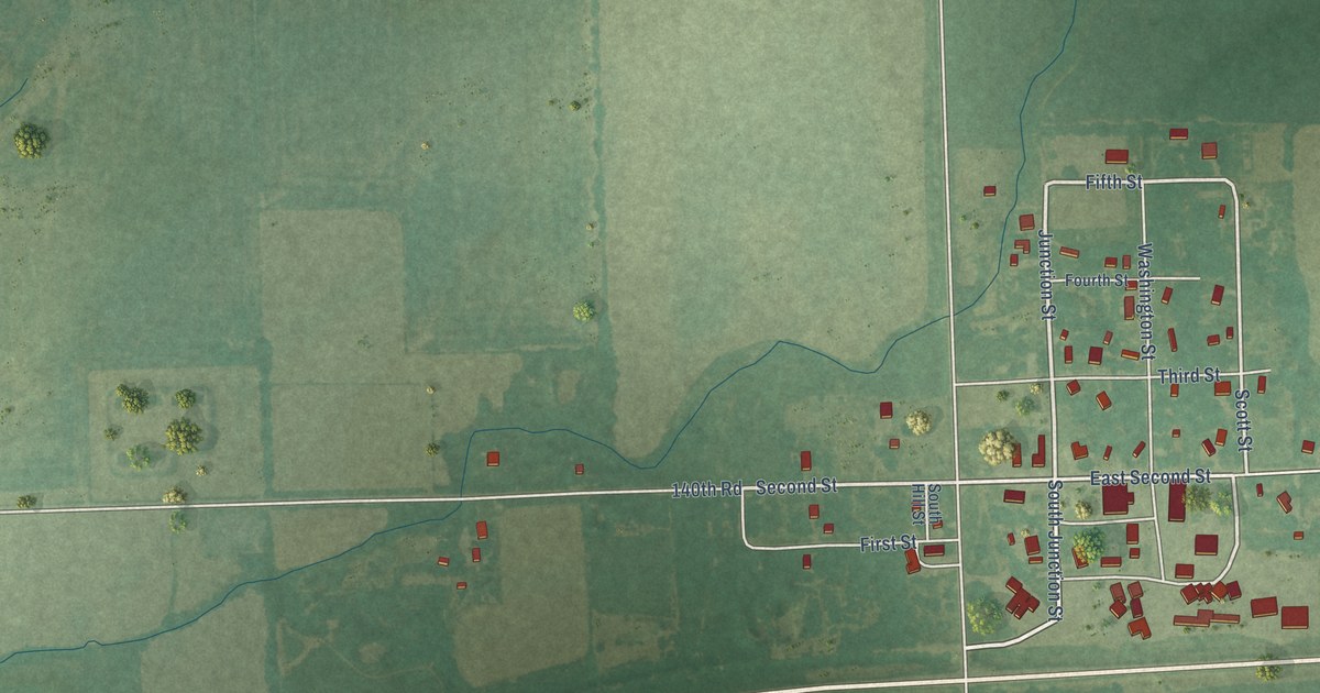 Map of Piqua, Kansas in 2026
