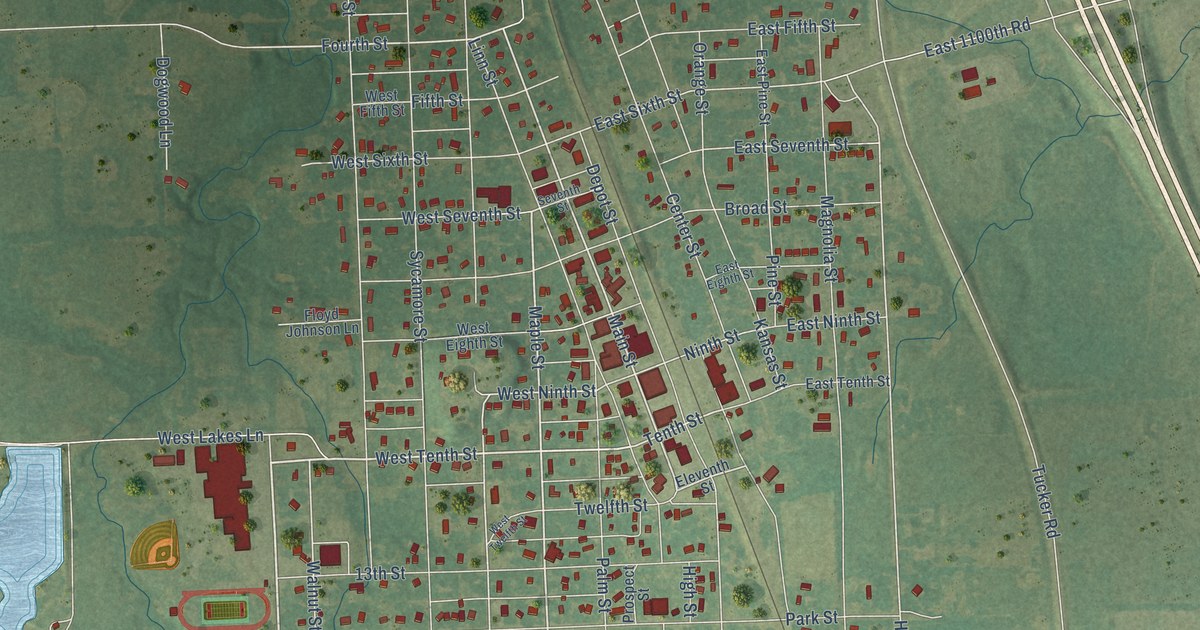 Map of Pleasanton, Kansas in 2026