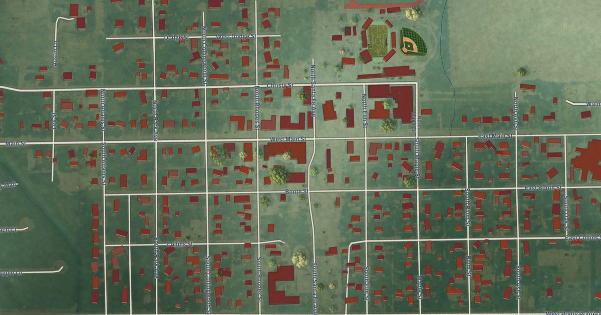 Map of Pretty Prairie, Kansas in 2026