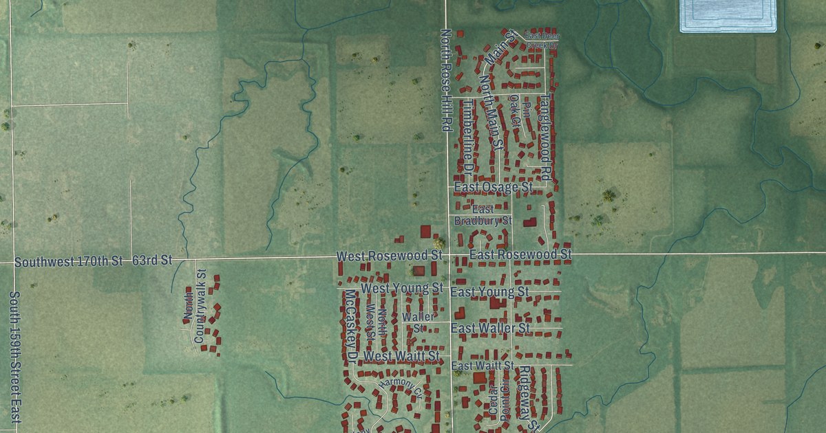 Map of Rose Hill, Kansas in 2026