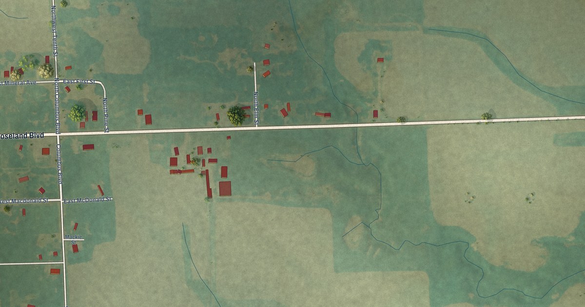 Map of Roseland, Kansas in 2026