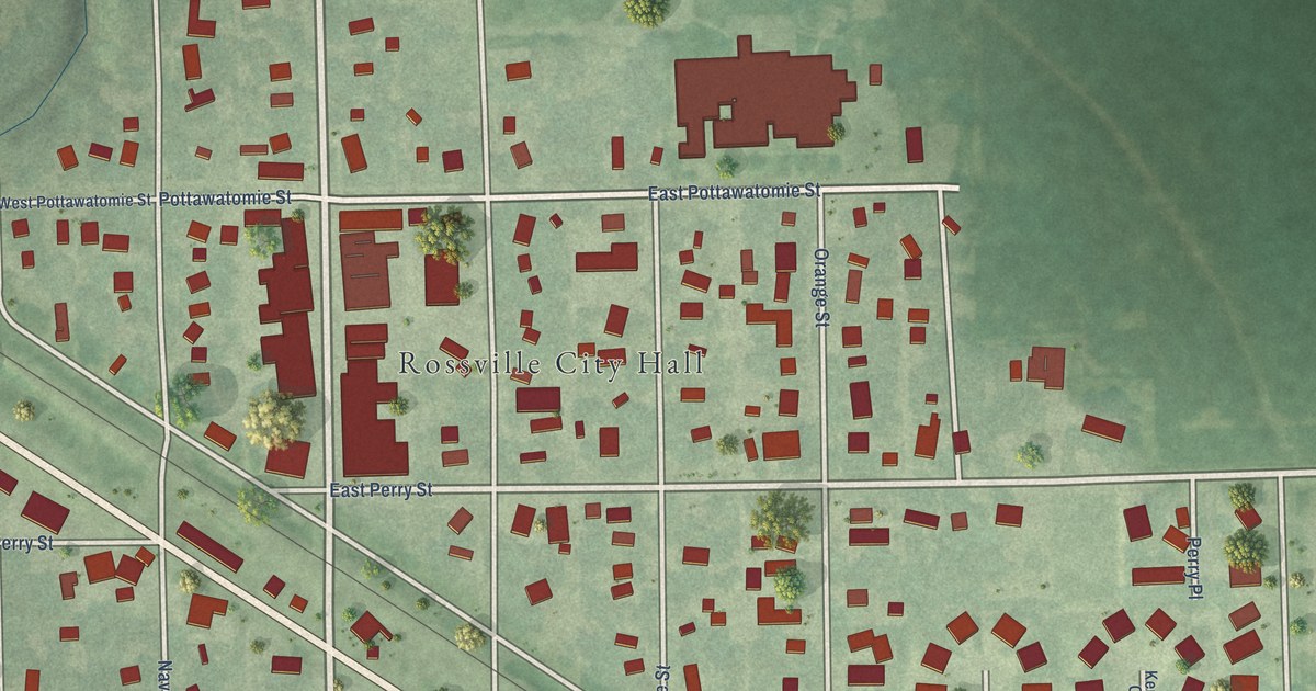 Map of Rossville, Kansas in 2026