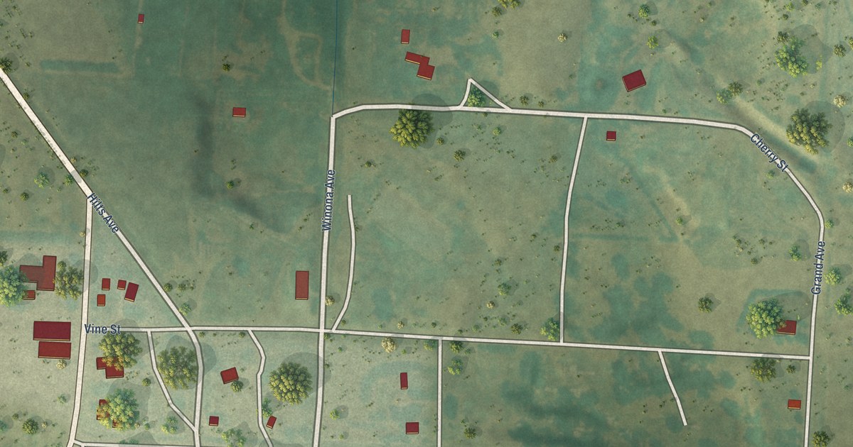 Map of Russell Springs, Kansas in 2026