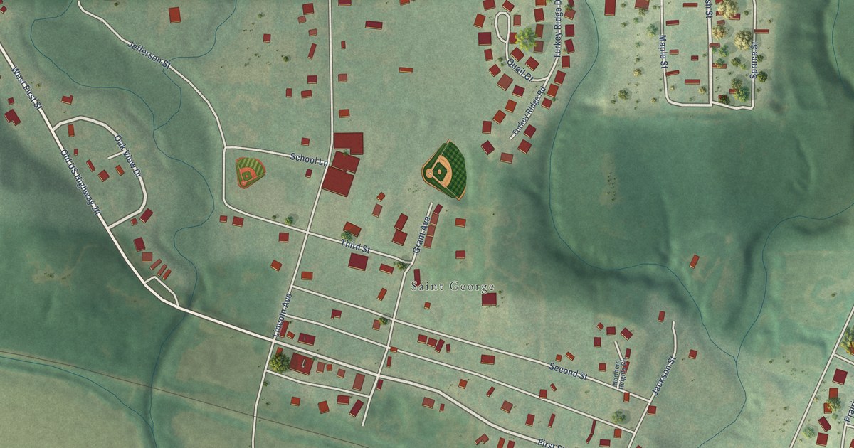 Map of St. George, Kansas in 2026
