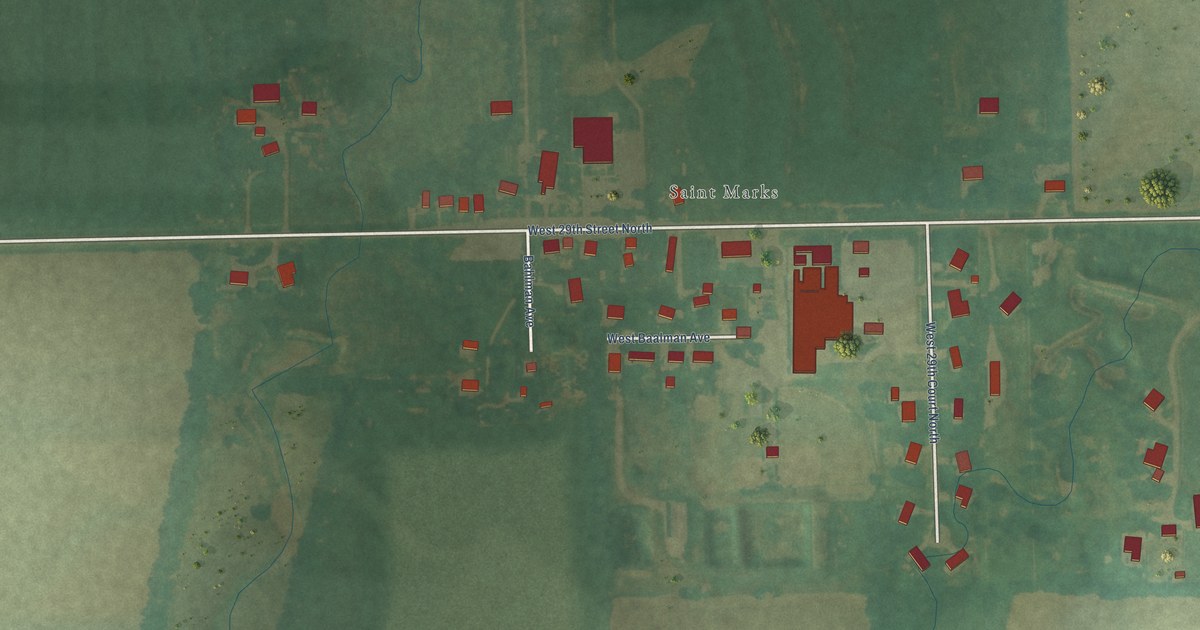 Map of St. Marks, Kansas in 2026