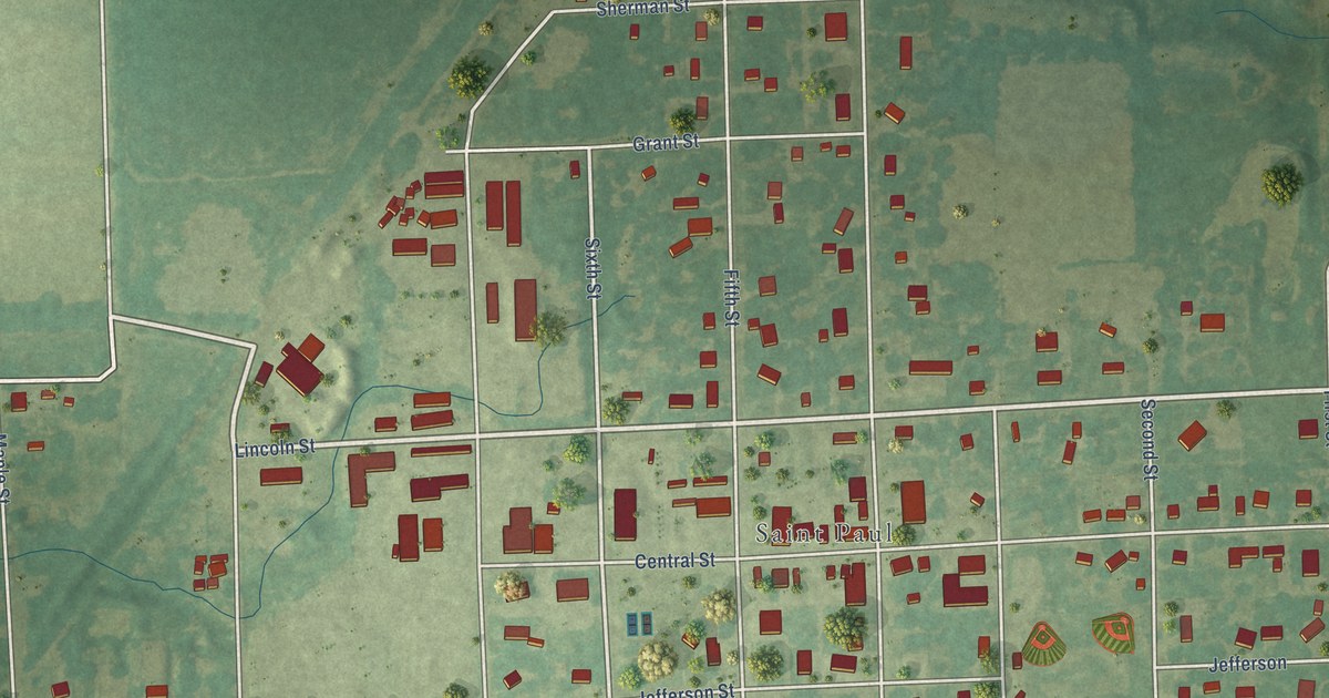 Map of St. Paul, Kansas in 2026