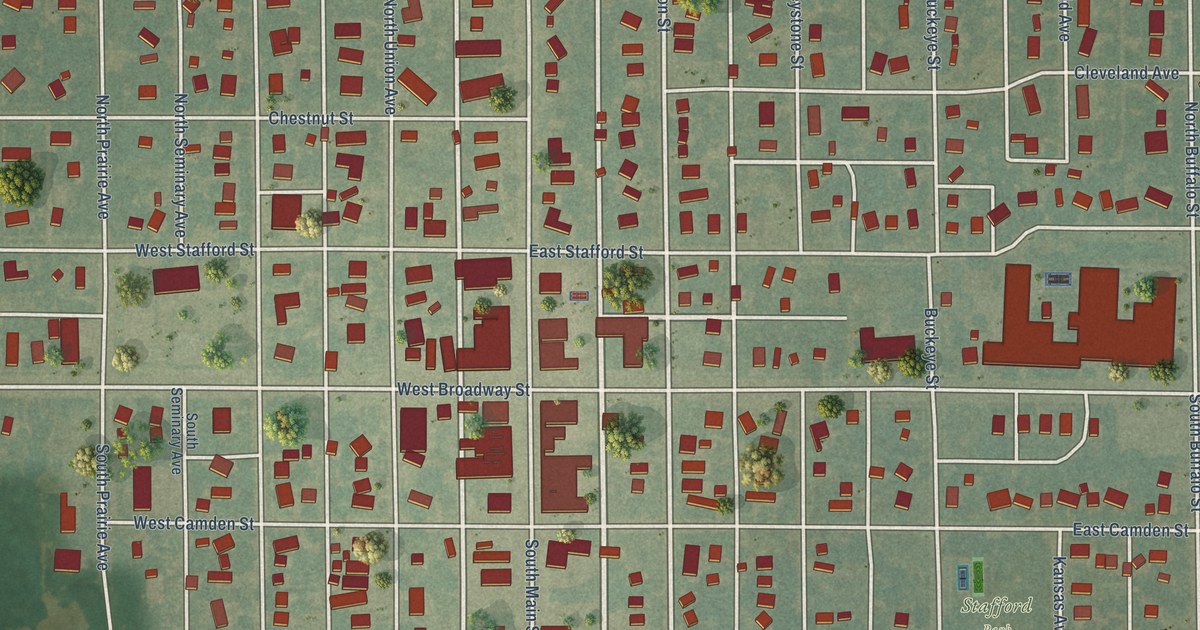 Map of Stafford, Kansas in 2026