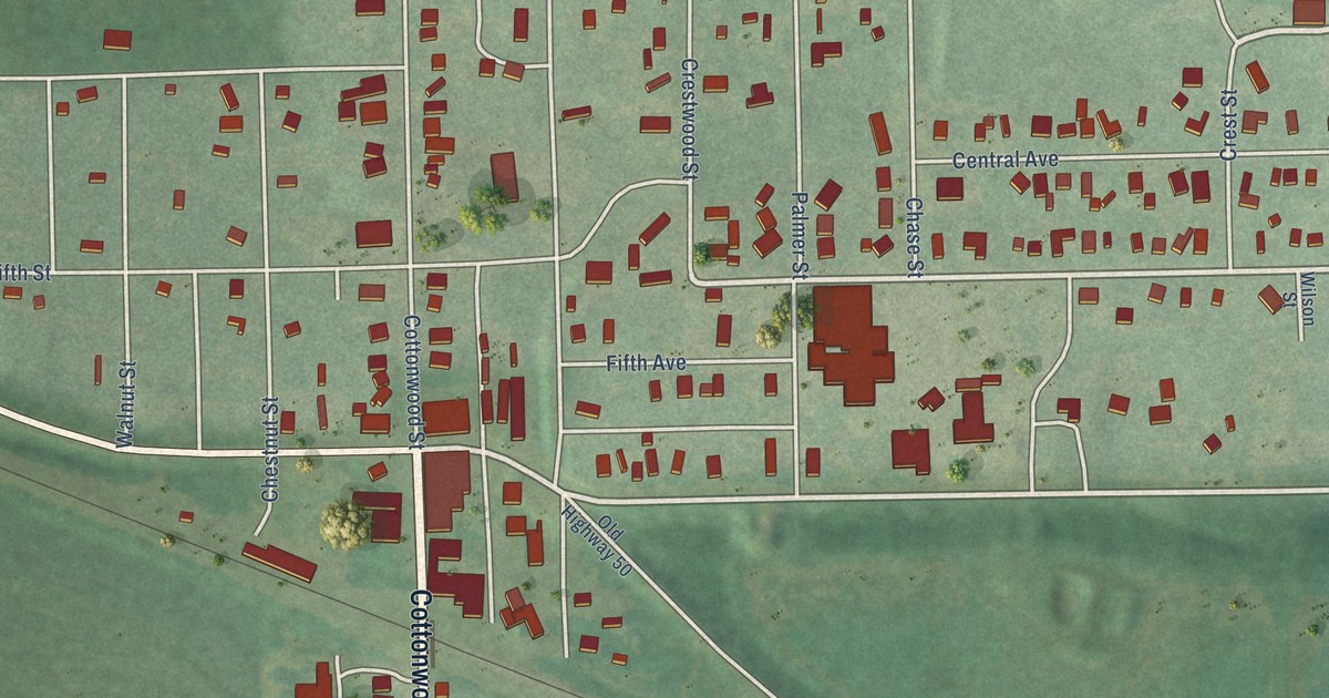 Map of Strong City, Kansas in 2026