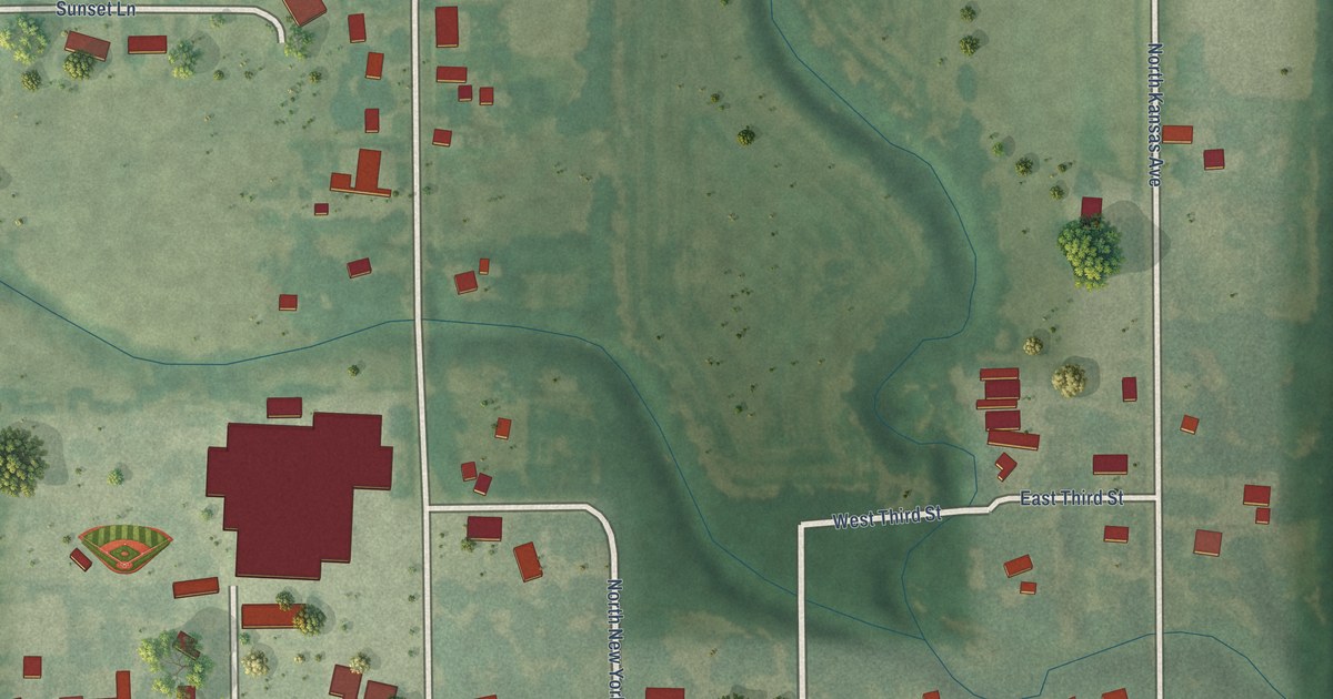 Map of Tescott, Kansas in 2026
