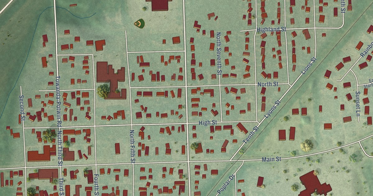 Map of Towanda, Kansas in 2026