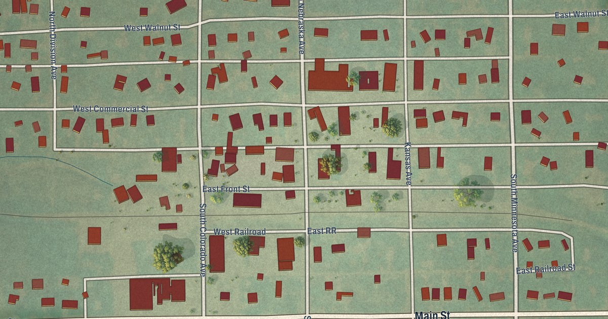 Map of Waterville, Kansas in 2026