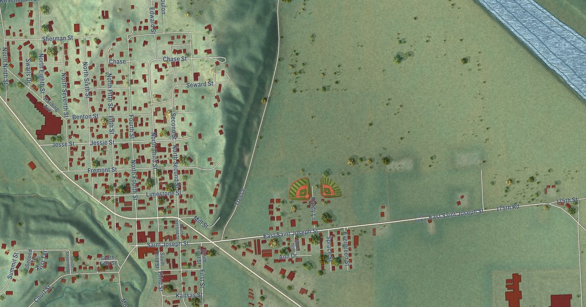Map of Wathena, Kansas in 2026