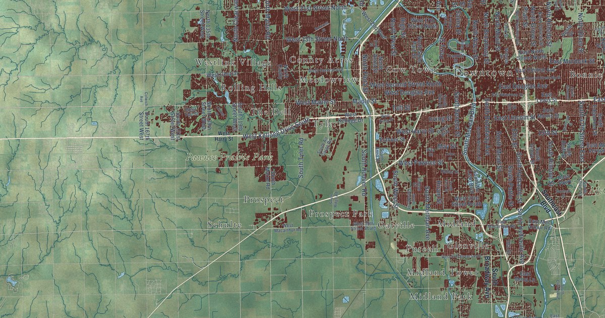 Map of Wichita, Kansas in 2026