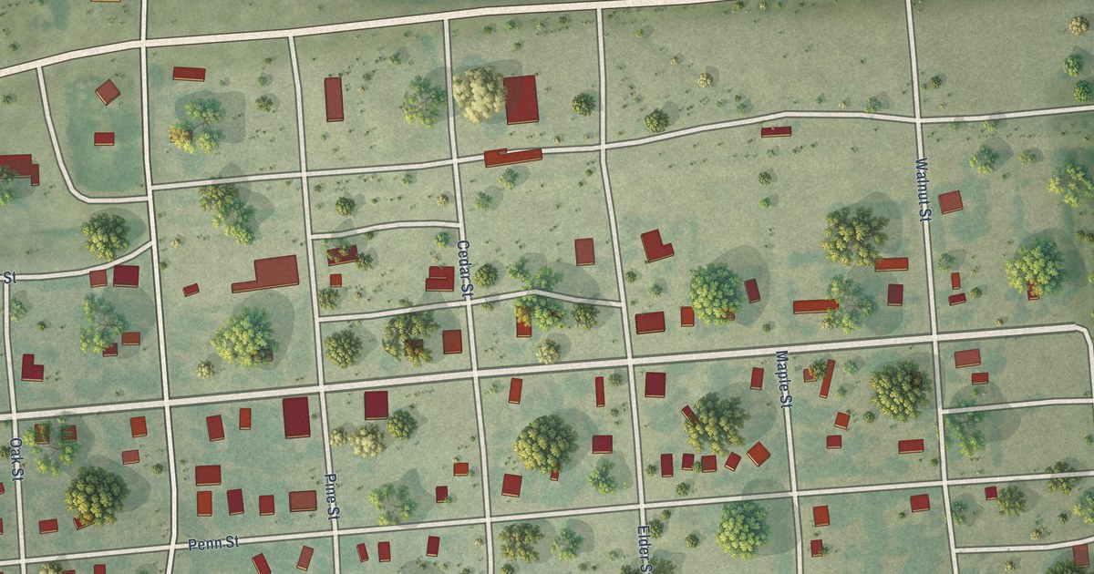 Map of Woodston, Kansas in 2026
