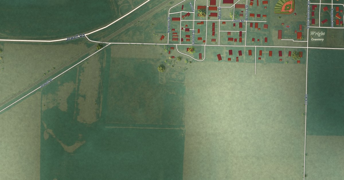 Map of Wright, Kansas in 2026