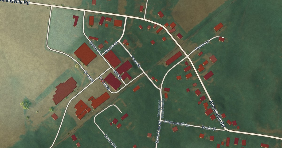 Map of Allensville, Kentucky in 2026