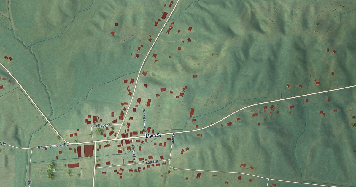 Map of Beech Grove, Kentucky in 2026