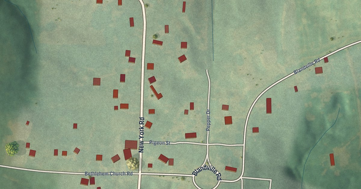 Map of Blandville, Kentucky in 2026