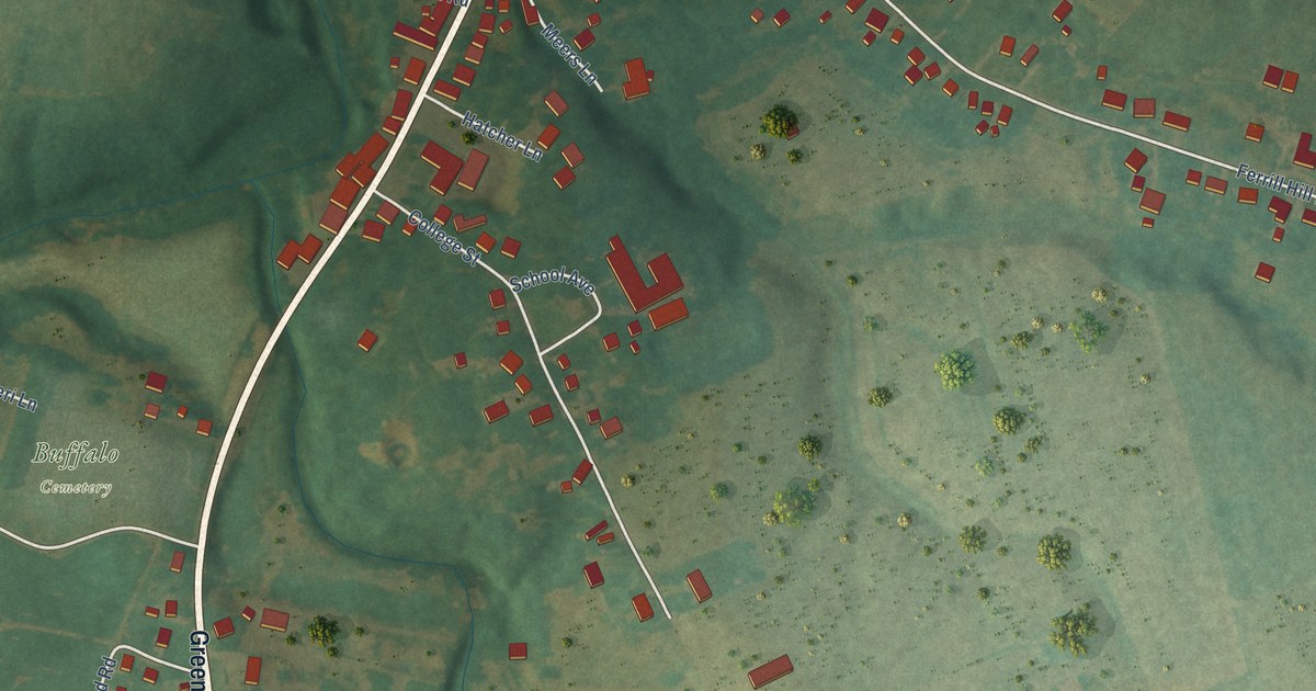 Map of Buffalo, Kentucky in 2026