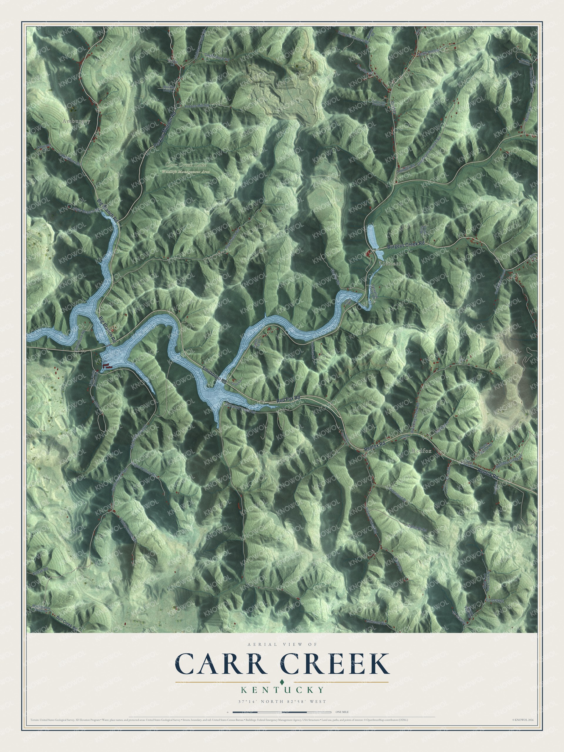 Watermarked full-map preview of Carr Creek, Kentucky