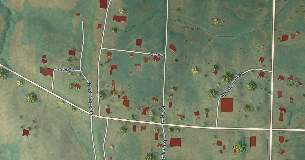 Map of Cayce, Kentucky in 2026