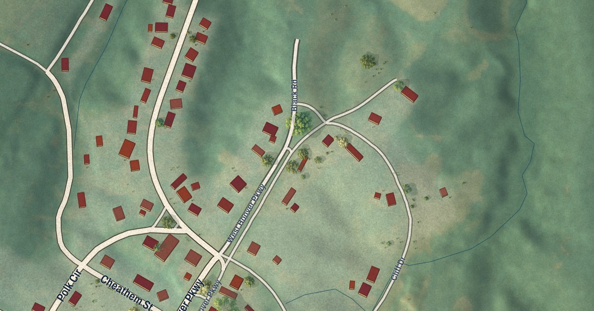 Map of Columbus, Kentucky in 2026