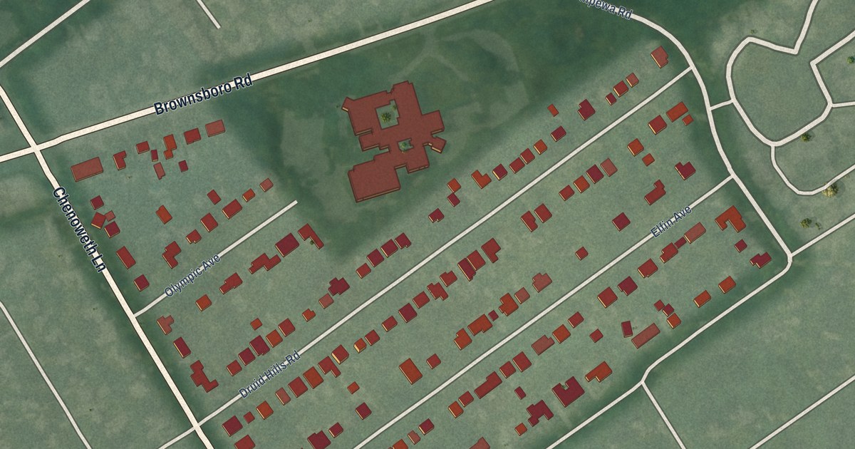 Map of Druid Hills, Kentucky in 2026