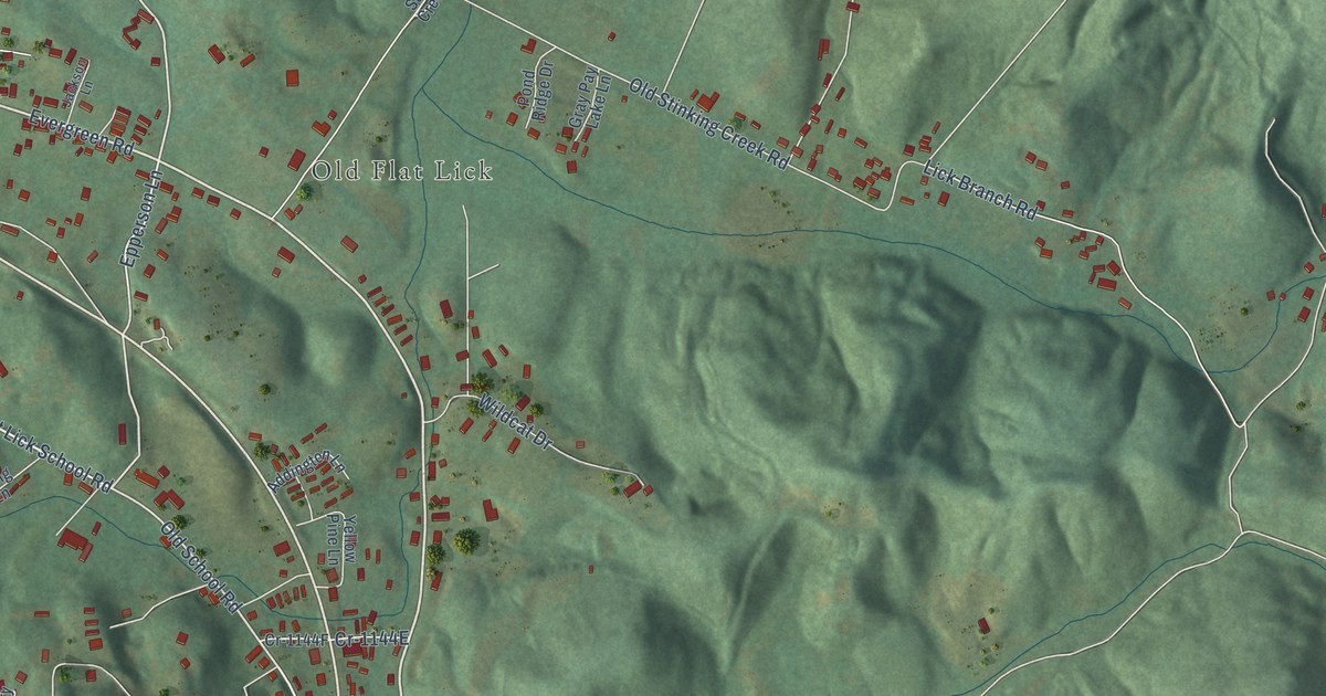 Map of Flat Lick, Kentucky in 2026