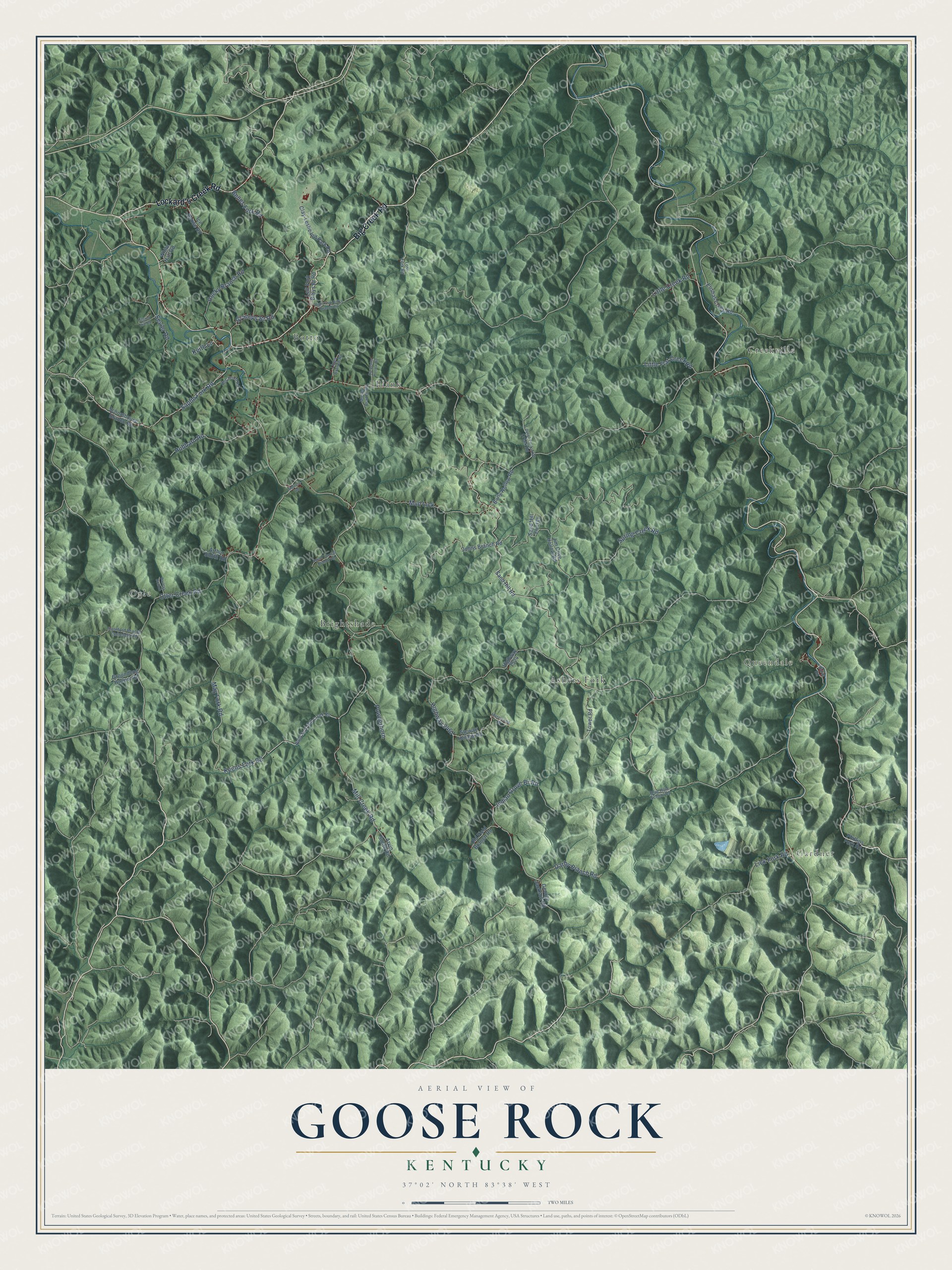 Watermarked full-map preview of Goose Rock, Kentucky