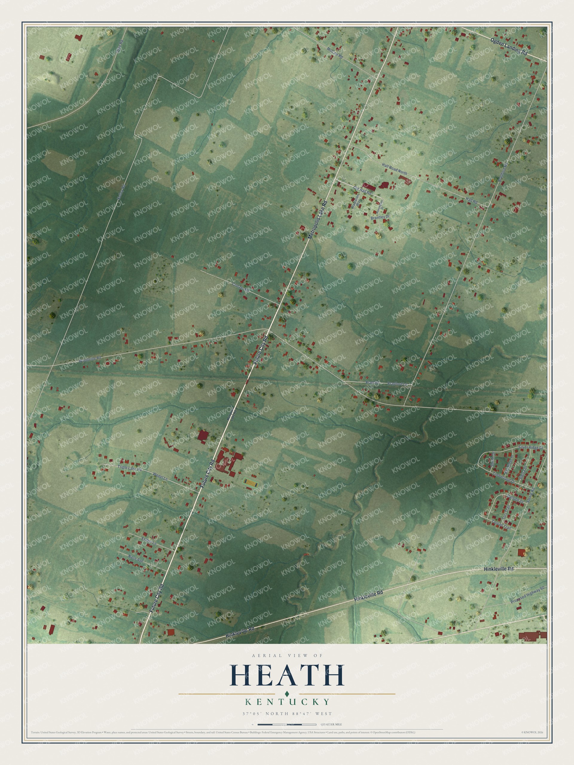 Watermarked full-map preview of Heath, Kentucky