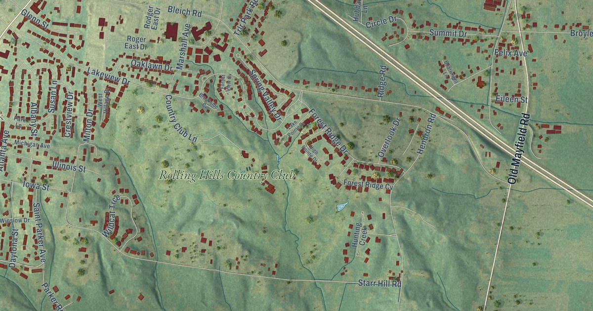 Map of Hendron, Kentucky in 2026