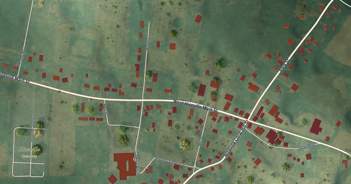Map of Hiseville, Kentucky in 2026