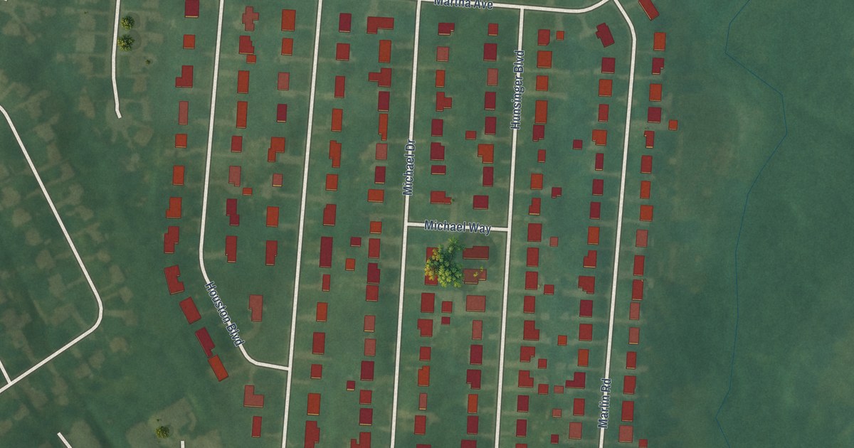 Map of Houston Acres, Kentucky in 2026