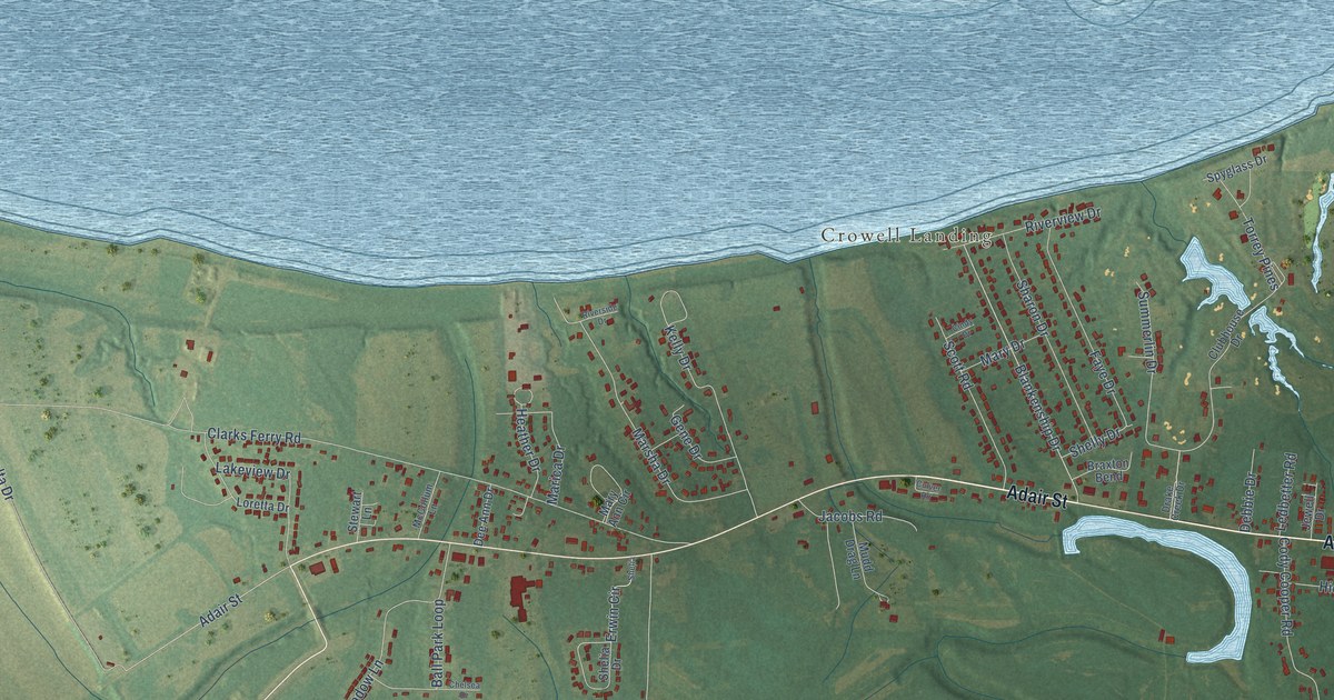 Map of Ledbetter, Kentucky in 2026
