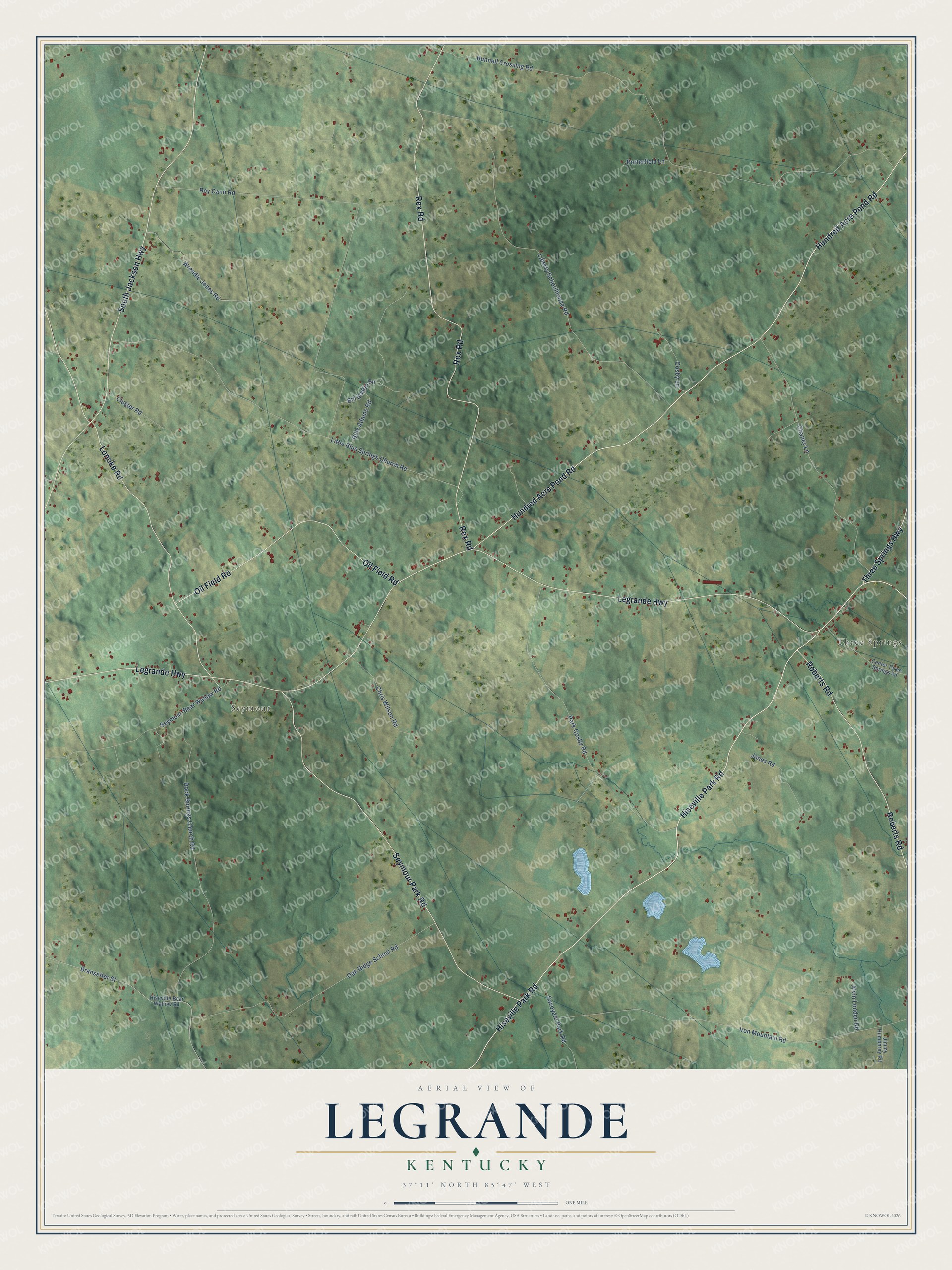 Watermarked full-map preview of LeGrande, Kentucky