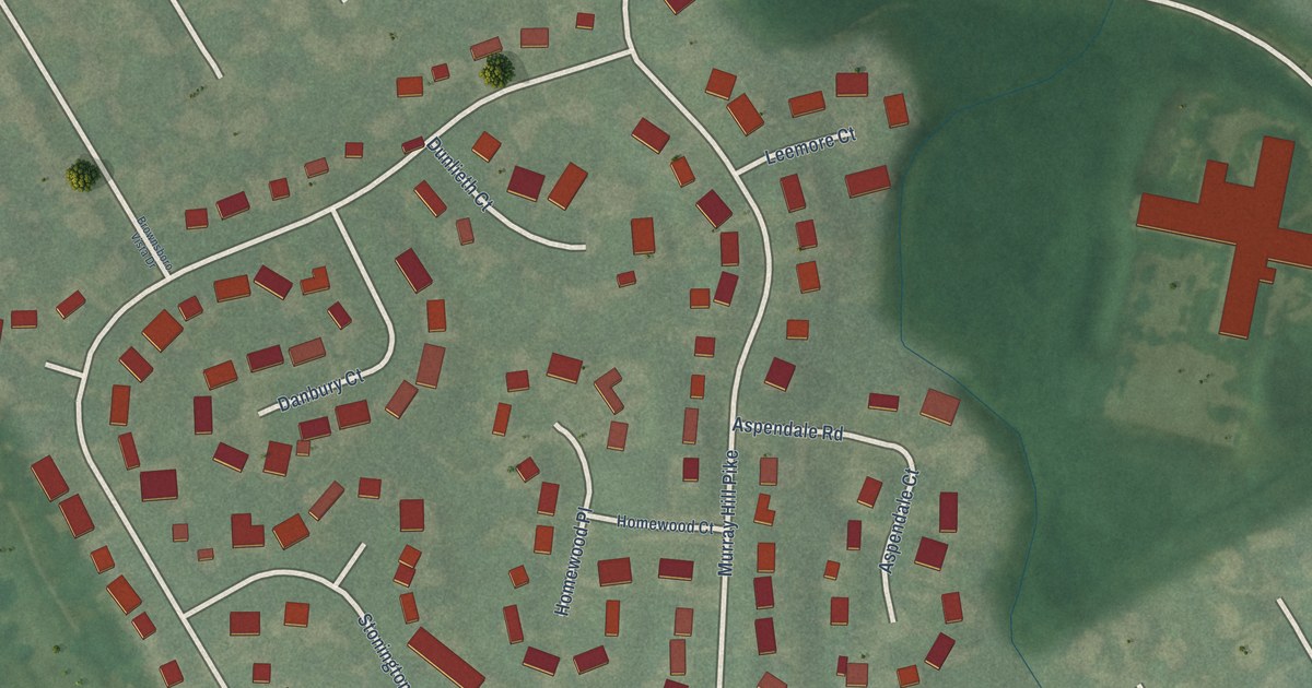 Map of Murray Hill, Kentucky in 2026