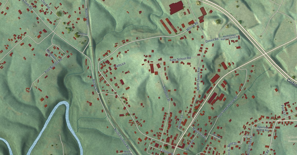 Map of North Corbin, Kentucky in 2026